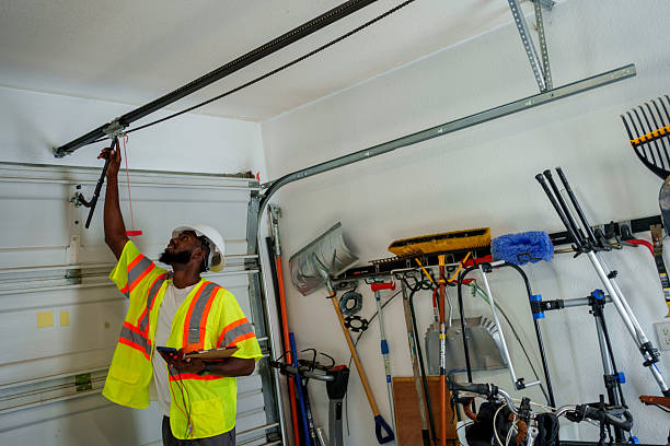 Professional Garage Door Panel Replacement technician working in Jefferson, NC
